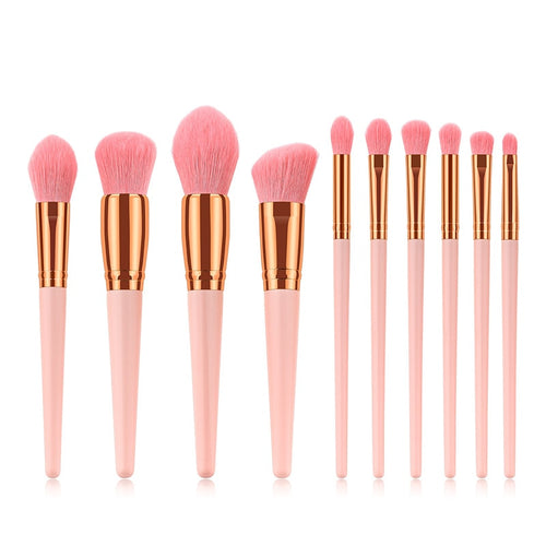 15pcs Pink Makeup Brushes Set Cosmetic Beauty Blush Powder EyeLine Eyeshadow Kabuki Brush Complete Tool Kit Pincel Maquiagem